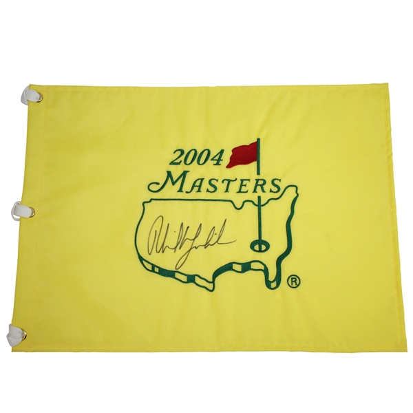 Phil Mickelson Signed 2004 Masters Tournament Embroidered Flag JSA ALOA