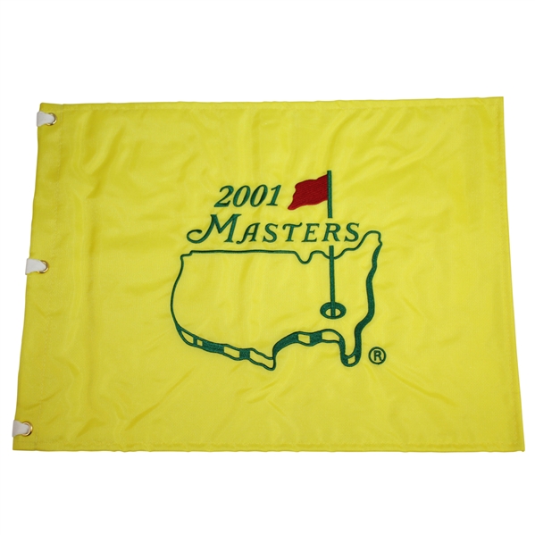 2001 Masters Tournament Embroidered Flag - Tiger Woods Winner