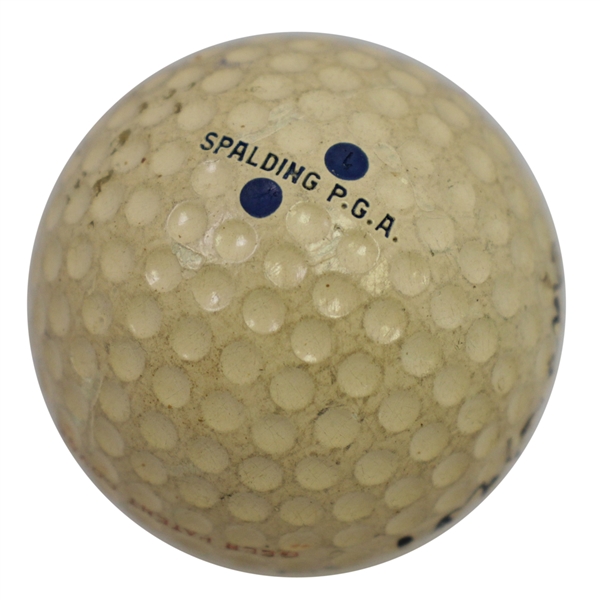 Circa 1930's Bobby Jones Signed PGA Championship Blue Dot Golf Ball FULL JSA #BB52877
