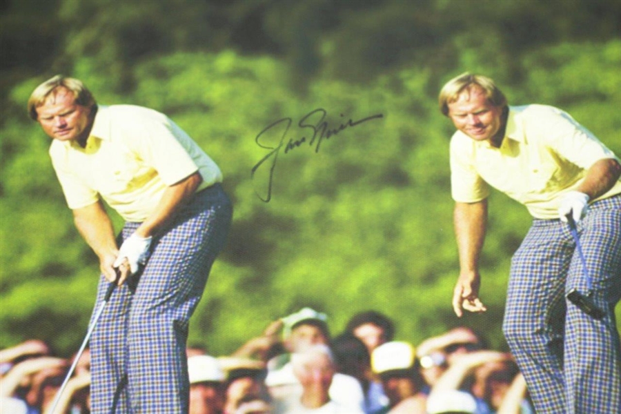 Jack Nicklaus Signed Canvas Print of 1986 Masters Made Putt BECKETT #A21016