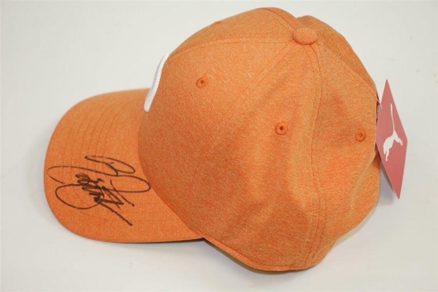 Rickie Fowler Signed Orange 'P' Puma Hat JSA #GG76825