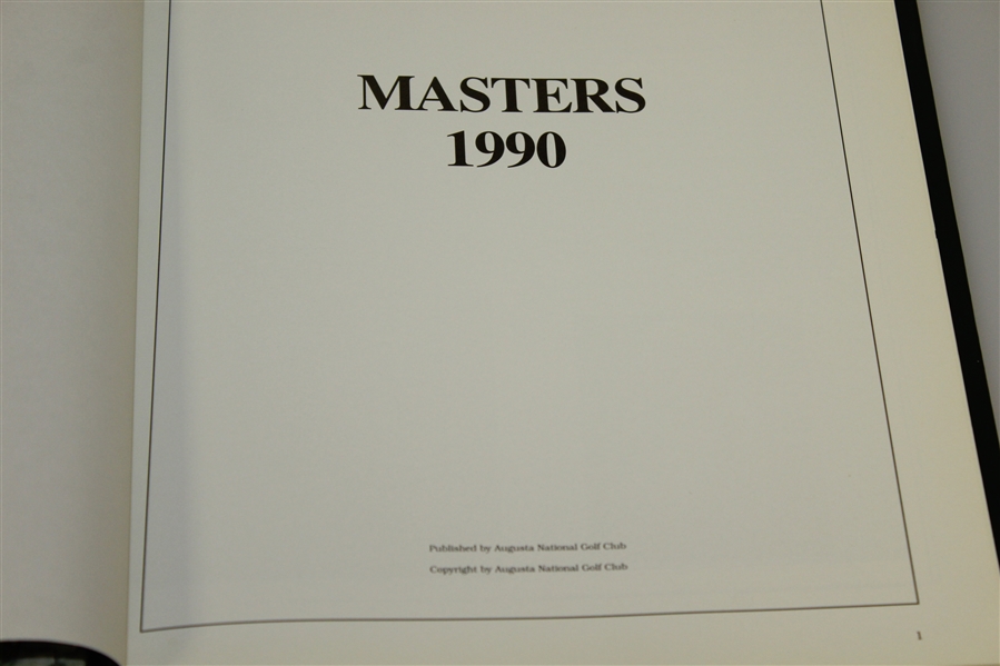 1990 Masters Tournament Annual - Nick Faldo Winner