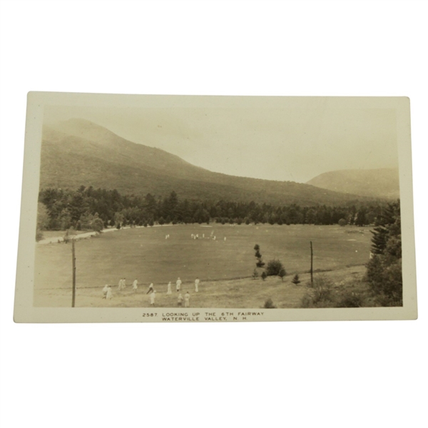 Vintage Waterville Valley 'Looking up the 6th Fairway' Post Card - New Hampshire