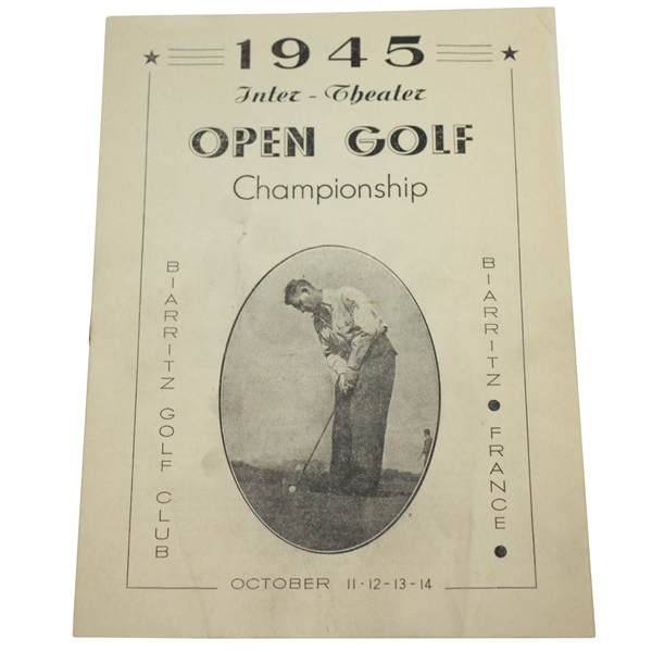 1945 Inter Theater Open at Biarritz GC Golf Championship Program