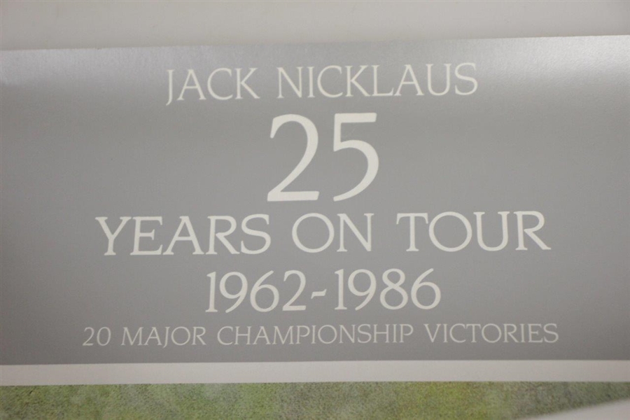 Jack Nicklaus 25 Years on Tour 1962-1986 Poster 20 Major Victories