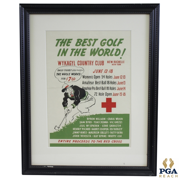 Red Cross The Best Golf in the World at Wykagyl CC Ticket Advertising Poster - New Rochelle, NY