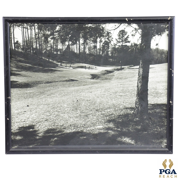 16th Hole Augusta National Golf Club Black And White Photo - Look Before Robert Trent Jones Design of 1947