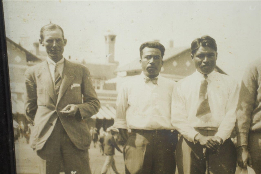 Early Golfers and Caddies Photo including Horton Smith - Framed