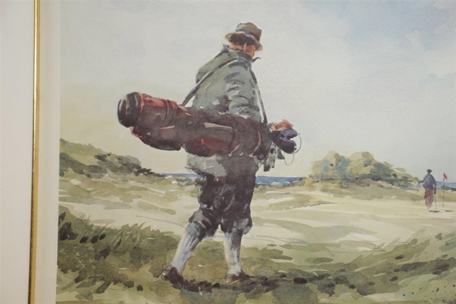 1990 The Caddie Artist's Proof Golf Print Signed by Artist Robert Wade - Gifted to The World Golf Hall Of Fame