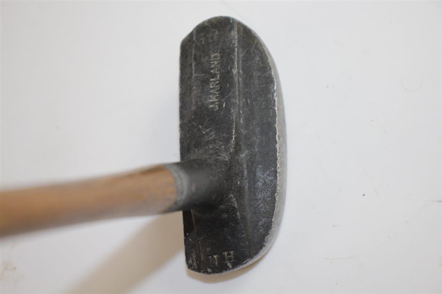 HH Model Aluminum Head Wood Shafted Putter - Stamped 'J. Harland In Head'