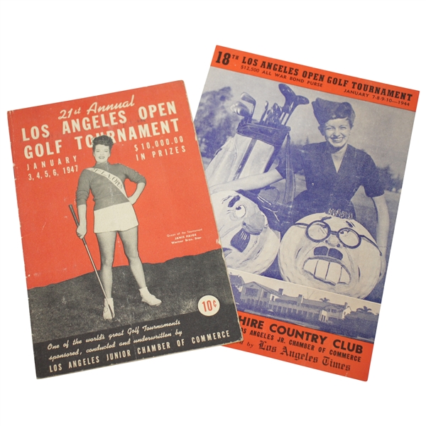 1944 & 1947 Los Angeles Open Tournament Official Programs - Ben Hogan & McSpaden Wins
