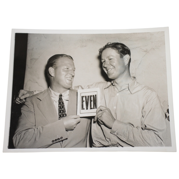 Craig Wood & Byron Nelson 6/11/1939 US Open Wire Photo - Toasting to a 'Tie' - Playoff Next Day