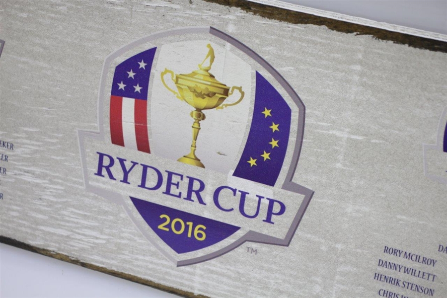 2016 Ryder Cup Matches at Hazeltine National GC Wooden Team Member Display