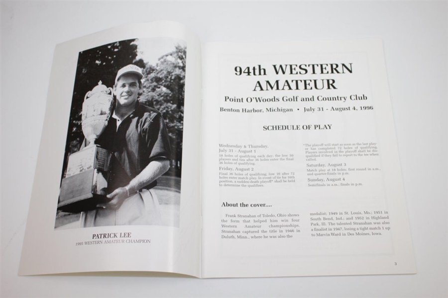Tiger Woods Signed 1996 Western Amateur Official Program FULL JSA #BB52986