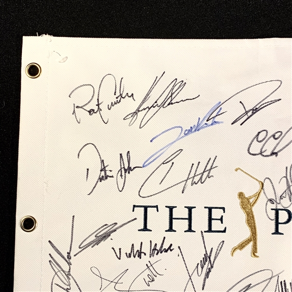 2020 Players Field Signed Flag with Matsuyama - Canceled Mid-Tournament