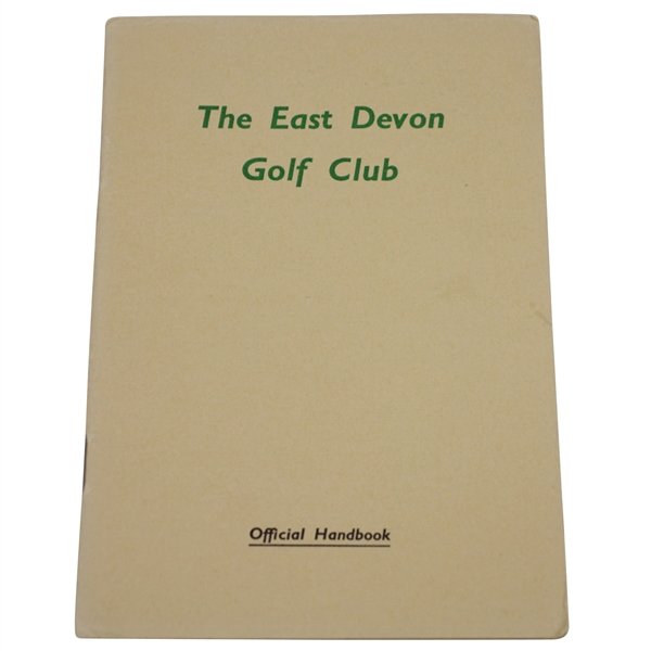 The East Devon Golf Club Official Handbook - Circa 1950 
