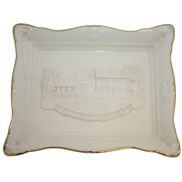 Pittsburgh Field Club Royal English Porcelain Dish Handcrafted by Artist Bill Waugh