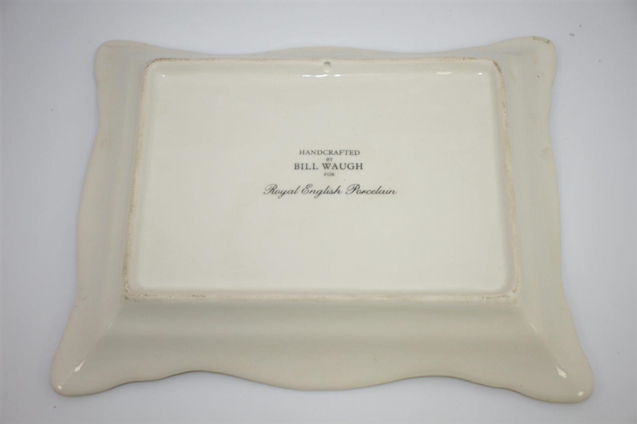 Pittsburgh Field Club Royal English Porcelain Dish Handcrafted by Artist Bill Waugh
