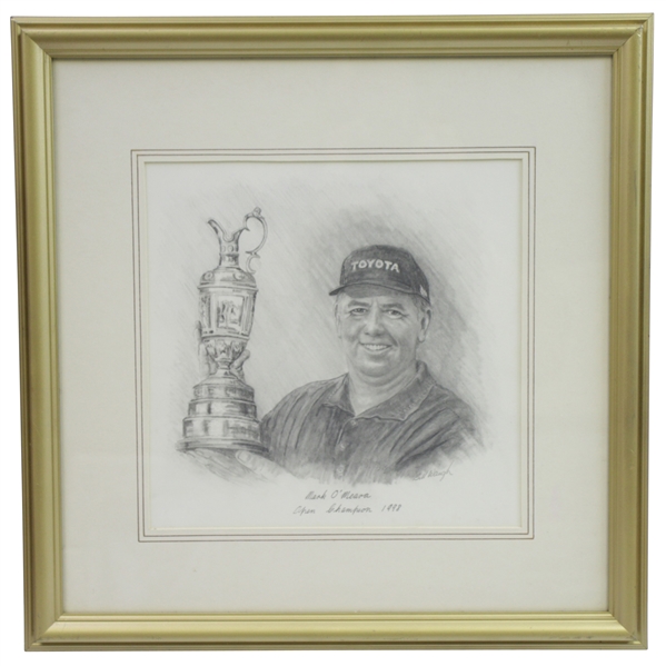 Mark O'Meara OPEN Champion of 1998 Original Drawing by Artist Bill Waugh 