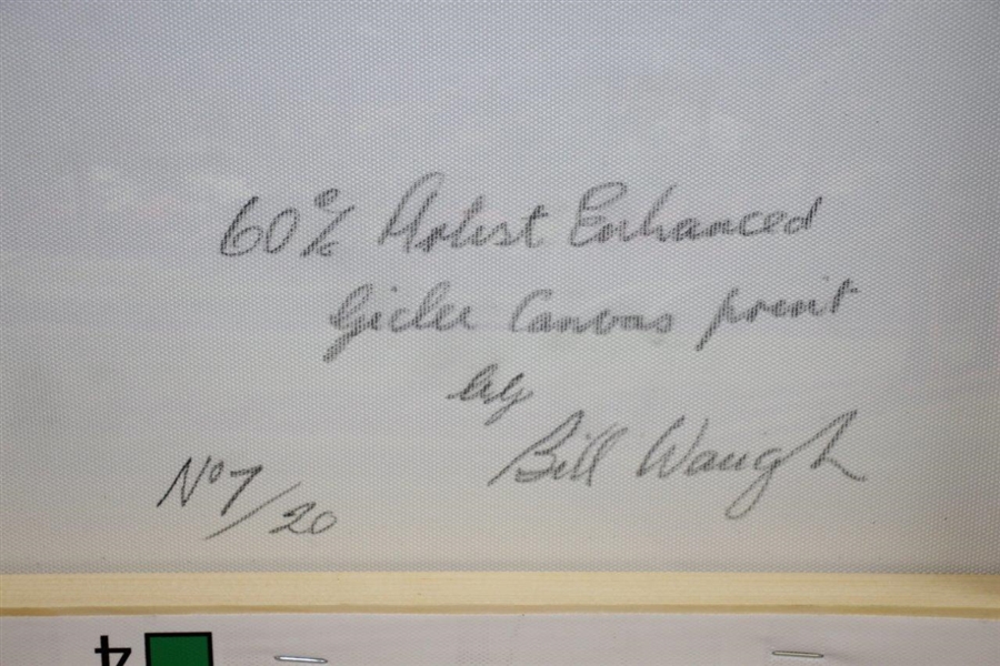 Augusta Hole #12 Golden Bell Ltd Ed Artist Enhanced Giclee Canvas Print by Bill Waugh #7/20