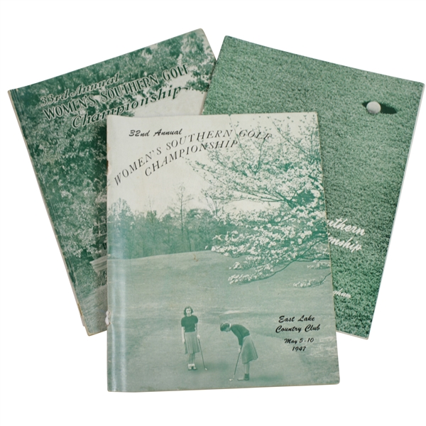 1947, 1948, & 1954 Women's Southern Golf Championship Official Programs