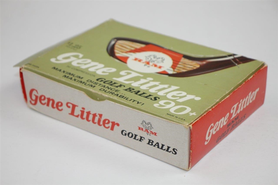Classic Dozen Ram Gene Littler Player Logo Golf Balls in Original Sleeves in Box