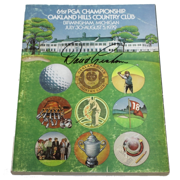 David Graham Signed 1979 PGA Championship at Oakland Hills CC Official Program JSA ALOA