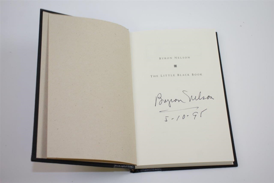 Byron Nelson Signed 1995 Book The Little Black Book with Slip Cover JSA ALOA