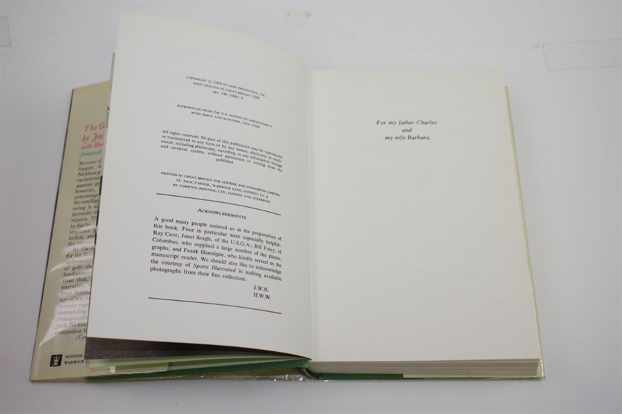 Jack Nicklaus Signed 1969 Book My Life in Golf JSA ALOA