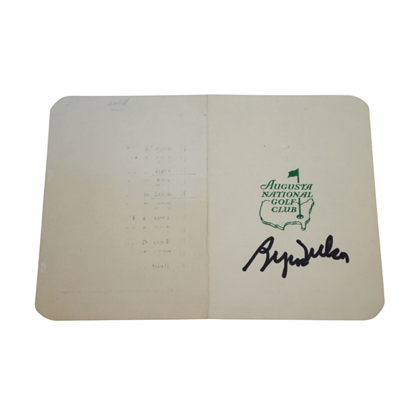 Byron Nelson Signed Vintage Augusta National GC Scorecard JSA ALOA