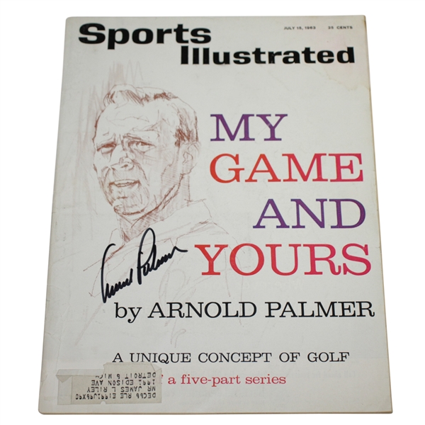 Arnold Palmer Signed July 15, 1963 Sports Illustrated Magazine JSA ALOA