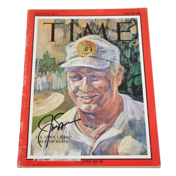Jack Nicklaus Signed June 29, 1962 TIME Magazine JSA ALOA