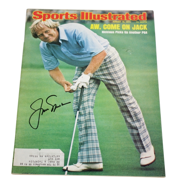 Jack Nicklaus Signed August 18, 1975 Sports Illustrated Magazine JSA ALOA