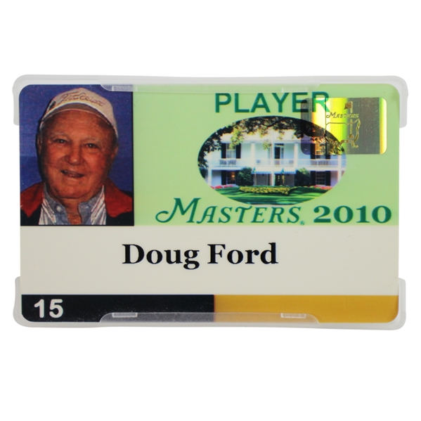 Doug Ford Personal 2010 Masters Tournament Player ID Card