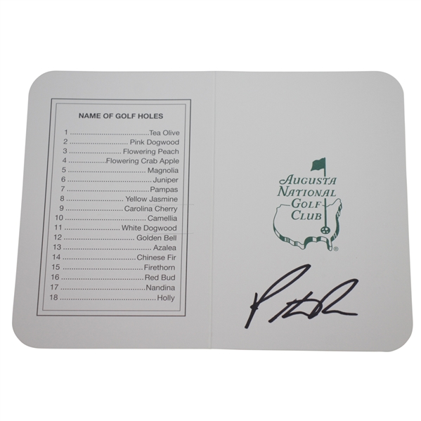 Patrick Reed Signed Augusta National Golf Club Scorecard JSA #V16581