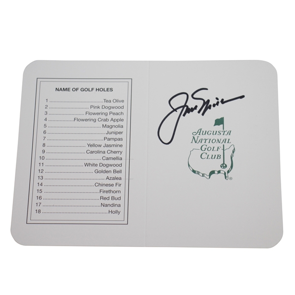 Jack Nicklaus Signed Augusta National Golf Club Scorecard JSA #Q05619
