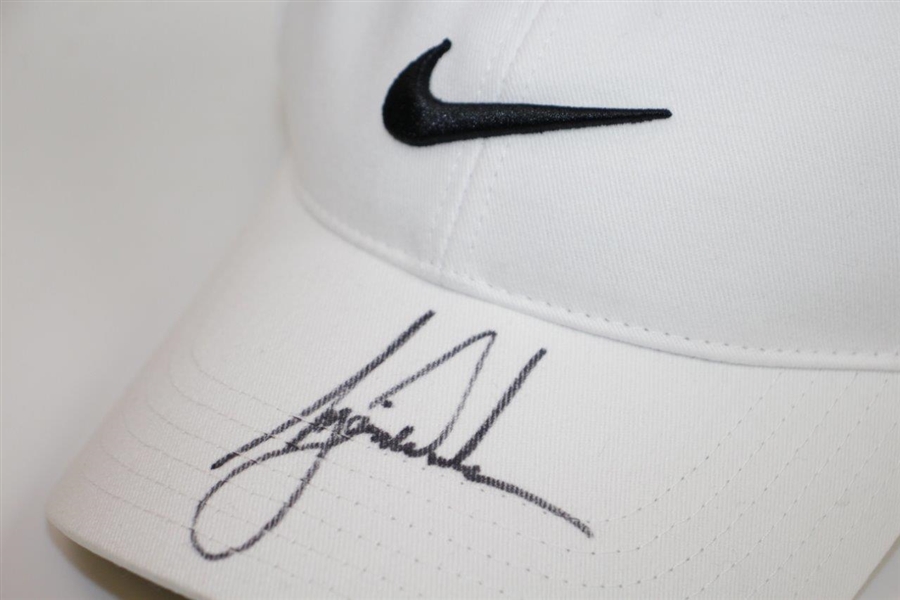Tiger Woods Signed White Nike Adjustable Hat FULL JSA #BB02595