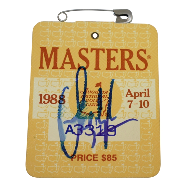 Sandy Lyle Signed 1988 Masters Series Badge #A3319 JSA ALOA