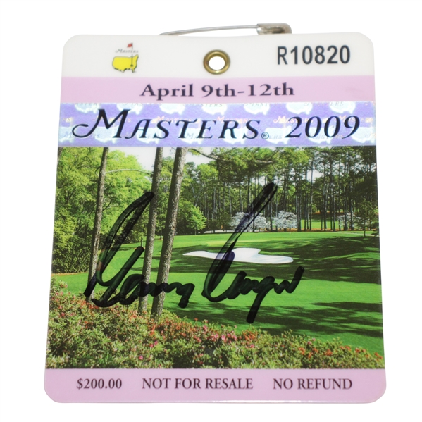 Gary Player Signed 2009 Masters Series Badge #R10820 JSA ALOA