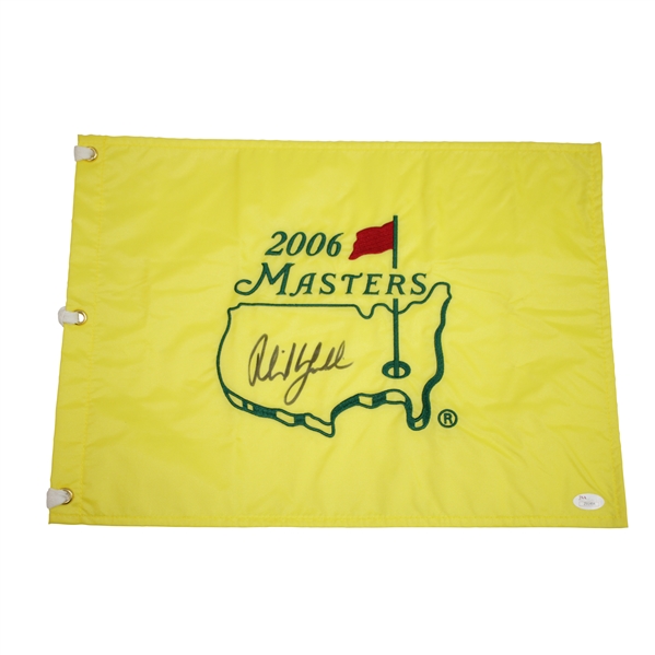 Phil Mickelson Signed 2006 Masters Embroidered Flag JSA #Z91494