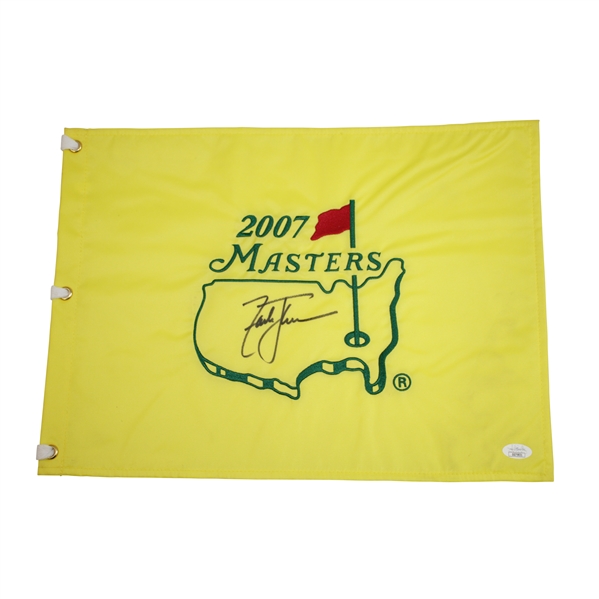 Zach Johnson Signed 2007 Masters Embroidered Flag JSA #GG75931