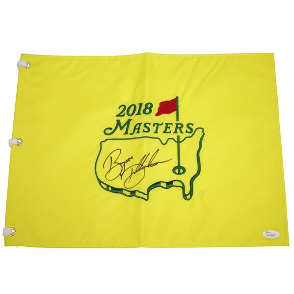 Bryson Dechambeau Signed 2018 Masters Embroidered Flag JSA #AA30600