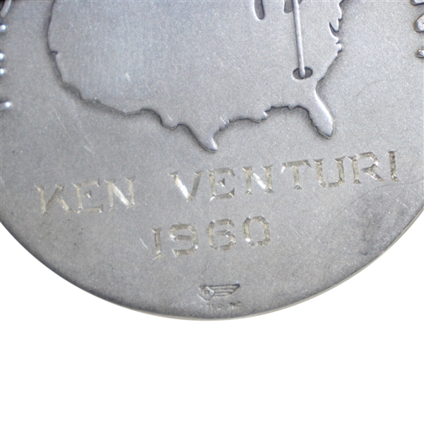 1960 Masters Tournament Silver Runner-Up Medal Awarded to Ken Venturi