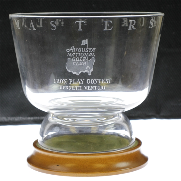 Ken Venturi's 1956 Masters Tournament Iron Play Contest Large Crystal Glass Bowl