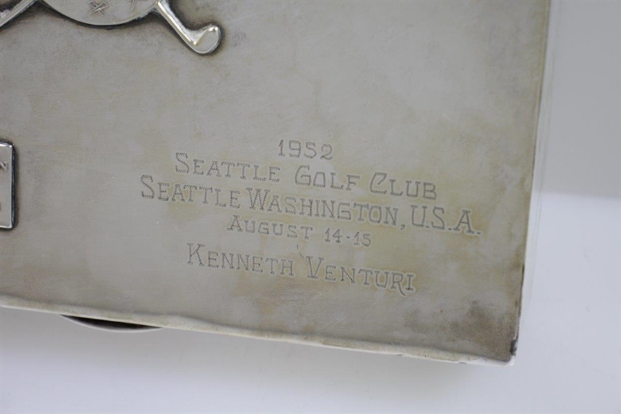 Ken Venturi's 1952 The Americas Cup at Seattle Golf Club Sterling Silver Contestant Box