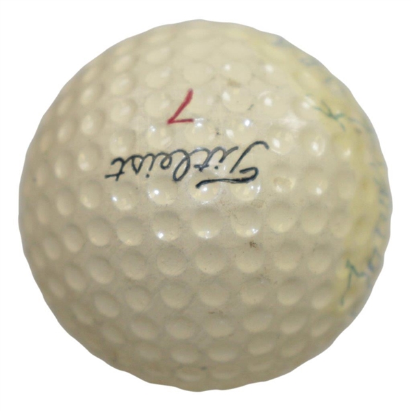 Tony Lema Signed Personal Match Used Titleist 7 Logo Golf Ball FULL JSA #BB58256