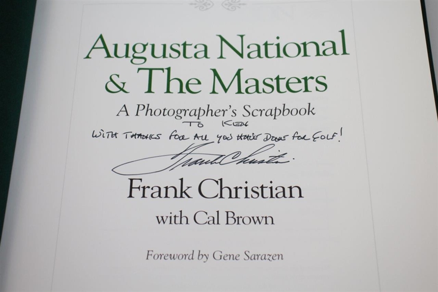 Ken Venturi's 'Augusta National & The Masters' Book Signed by Frank Christian JSA ALOA