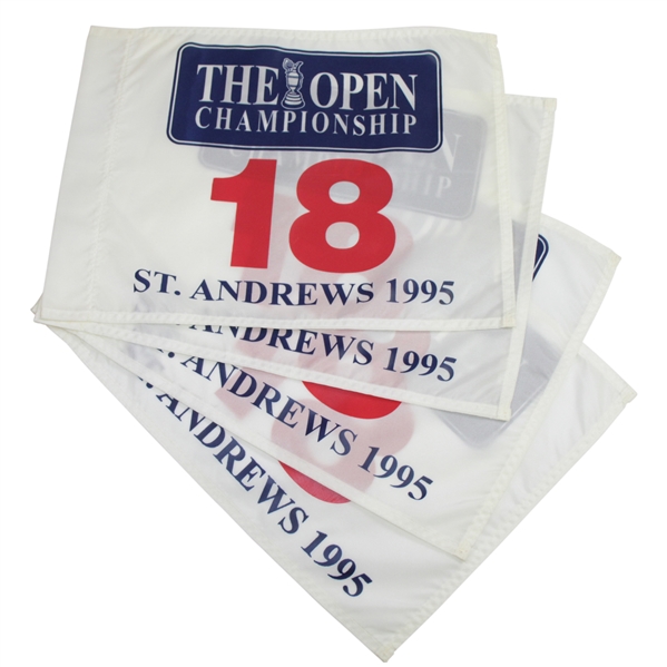 Four 1995 The OPEN Championship at St. Andrews White Screen Flags