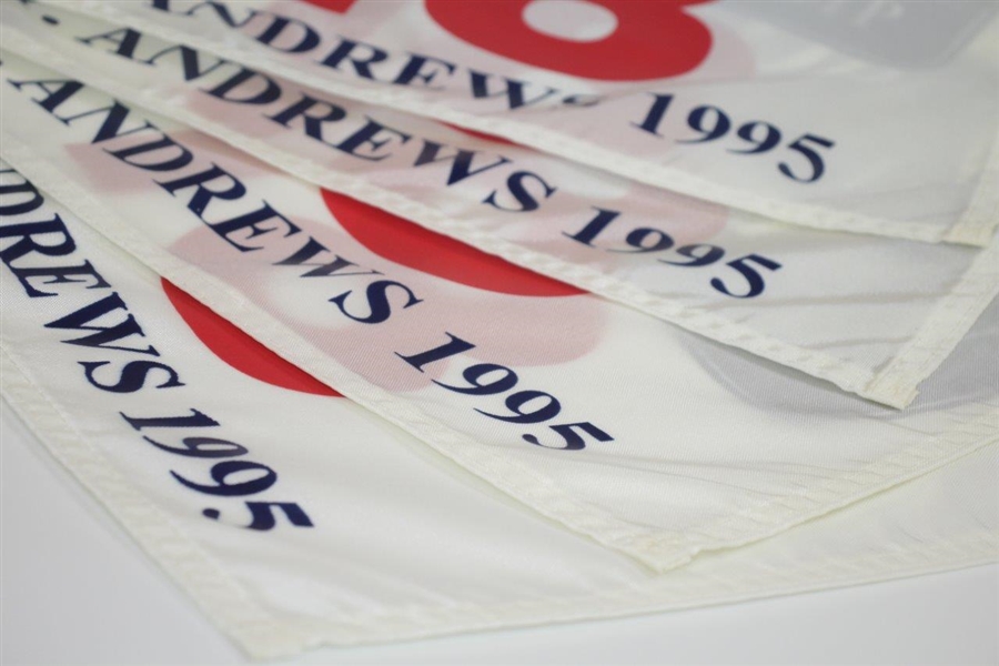 Four 1995 The OPEN Championship at St. Andrews White Screen Flags