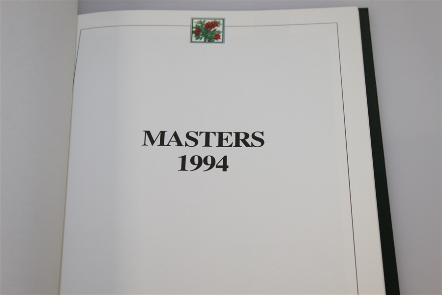 1994 Masters Tournament Annual Book - Jose Maria Olazabal Winner
